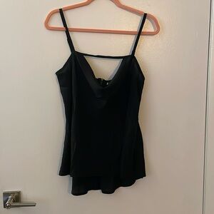 URBAN OUTFITTERS Sparkle & Fade Black cowl neck top